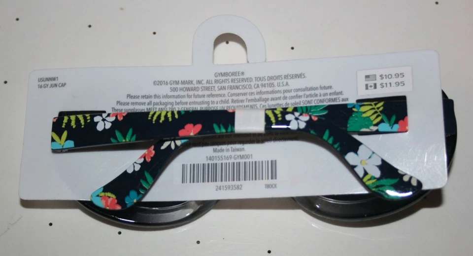New Gymboree Girls 4 year & Up Sunglasses Large Plastic Frame Flower Arms - Image 2 of 2