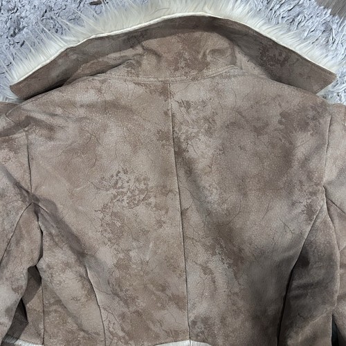 VTG Guess Penny Coat Suede Coat Faux Collar BOHO Women’s MED Tan/Brown Long - Picture 8 of 10