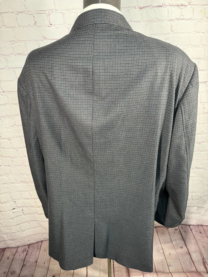 CM SILVER EDITION Mens Blue Gray BIG & TALL Sport Coat Blazer Jacket SIZE 58L - Image 4 of 4