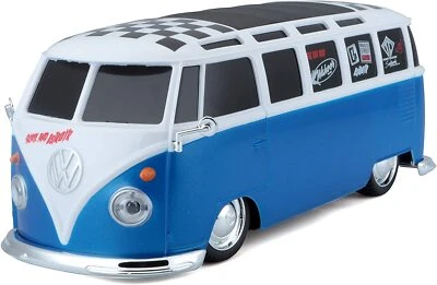 Maisto Tech Ferngesteuertes Auto VW Van Samba blau weiß Maßstab 1:24 Bulli