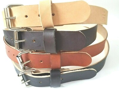 REAL LEATHER WORK BELT MENS WOMENS WITH