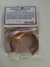 Copper Bracelet Elephant Picture 7 Inches Around/ Length Made In India