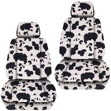 Fits Vw Beetle Front Car Seat Covers In Cow Prints Blackwhitepinkpurpletan..