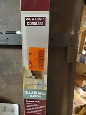 29" X 48" Home Decorators Shadow White Blackout Cordless Cellular Shade