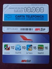 ✳️SCHEDE TELEFONICHE SIP SCHEDA PROTEZIONE CIVILE VARIANTE ADAC RARA 🇮🇹