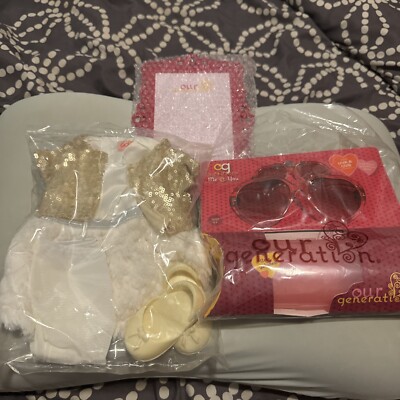 Our Generation Doll Outfit For 18 Inch Doll, Picture Frame, and Me & You Glasses