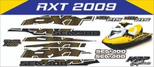 SEADOO RXT 215 2009 Graphics / Decal / Sticker Kit CARBON FIBER YELLOW