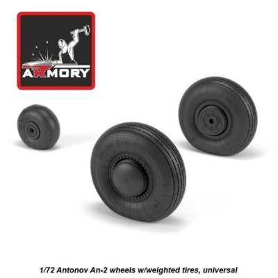 Armory Models AR AW72057 Scale 1/72 Antonov An2/An3 Colt wheels w/weighted tires