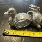 Vintage Set Of 4 Pewter Metal Napkin Rings Farm Animals Chicken Rabbit Pig, Duck — photo 10