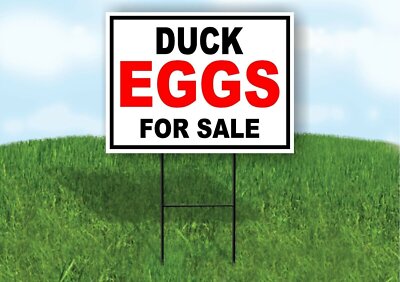 DUCK EGGS FOR SALE BLACK RED Yard Sign Road with Stand LAWN SIGN