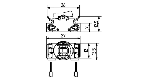 Wippschalter BJB Original 43.409 Wippe rund Weiß Schalter Einbau Steckbefestigun - Bild 6 von 10