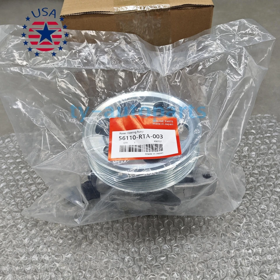 NEW OEM Power Steering Pump w/ Pulley For 2002-2011 Acura Honda CR-V 2.4L - Image 4 of 4