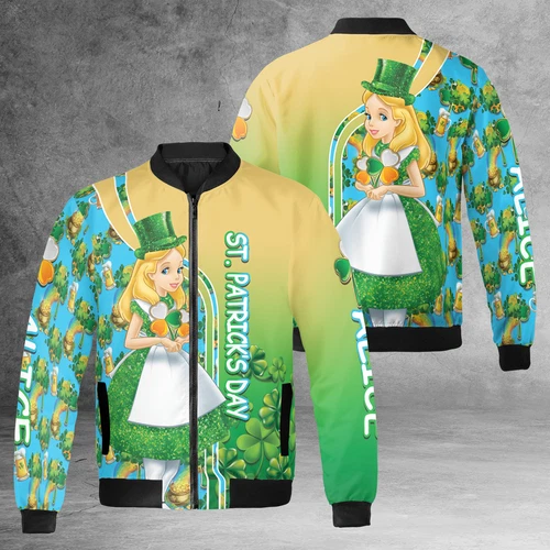 Amazing Alice In The Wonderland Alice Happy St. Patrick's Day Jacket