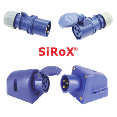 SIROX CEE CARAVAN 3-polig Stecker Kupplung Wandgerätestecker 16A 230V Wohnwagen