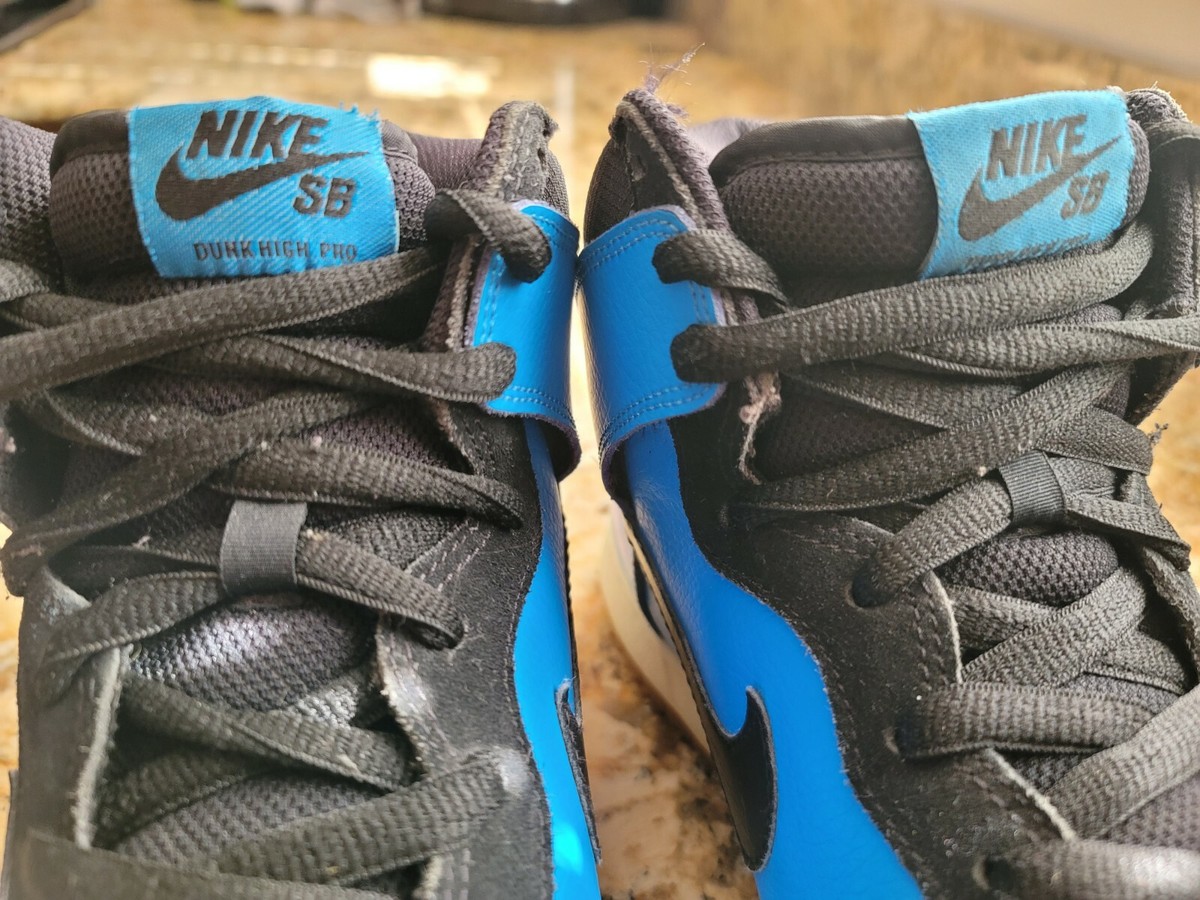 Nike SB Dunk High Pro Blue Black White Sz 11 Mens | eBay