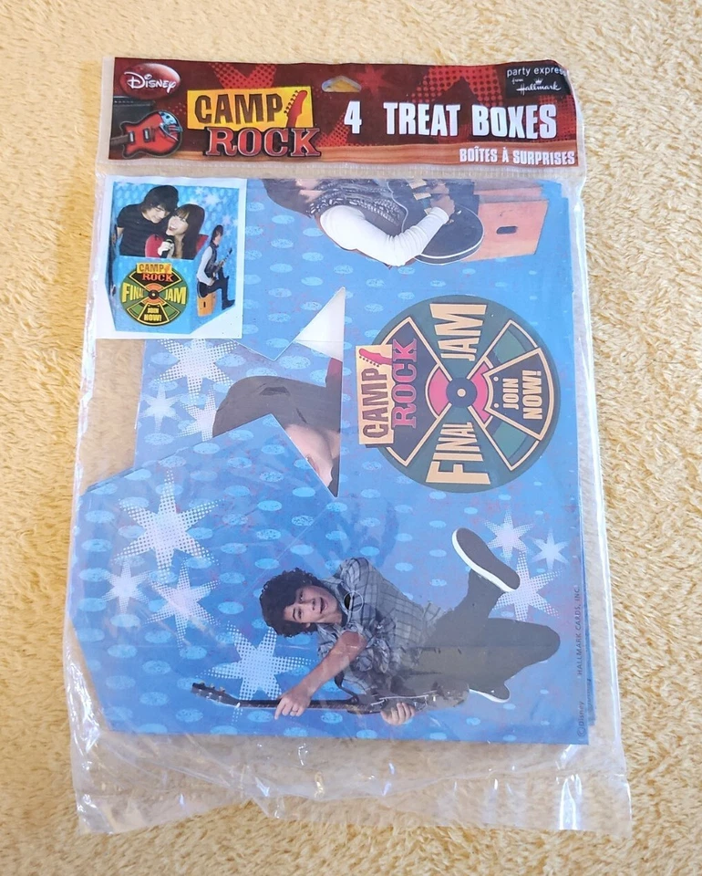 Cajas de golosinas de fiesta Camp Rock Disney y cubierta de mesa sello expreso nuevo de stock sellado Foto 3 de 4