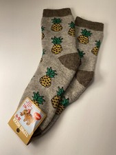 Camel Wool Blend Socks Thermal Super Warm Grey Pineapple Size 36-41 Russia