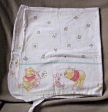 WINNIE THE POOH COTTON FLANNEL BABY RECEIVING BLANKET PIGLET BLOWING DANDELIONS