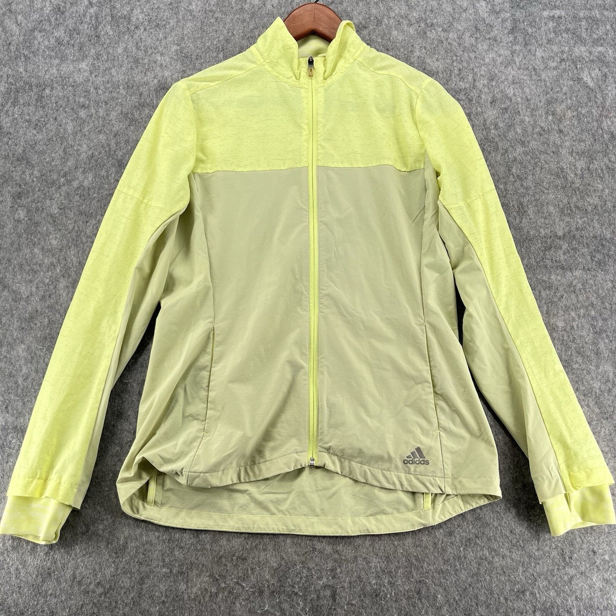 Adidas Womens Yellow Supernova Running Lightweight Track Jacket 