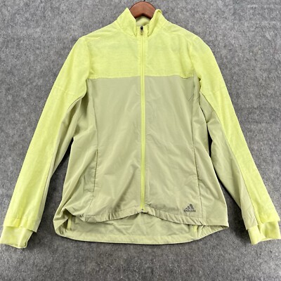 Adidas Womens Yellow Supernova Running Lightweight Track Jacket Size M