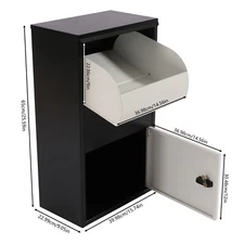 Parcel Post Drop Box Large Steel Lockable Letter Mail Packag Delivery Outdoor