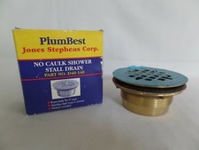 Shower Drain Stainless Steel Strainer, PlumBest D40-140 Brass Body No Caulk