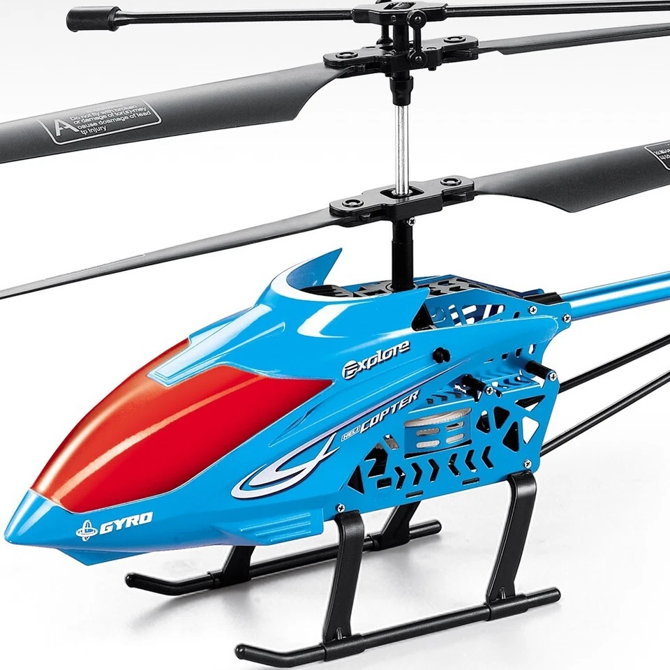 BIG 3.5CH Remote Control LED Light RC Helicopter With GYRO Metal Not Drone 2.4Gz - image 2 of 4