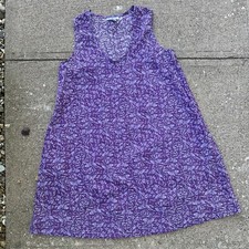 VTG Anthony Richards Womens Muumuu House Dress Lounger XL Purple Floral Hawaiian