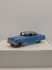 Giocattolo vintage anni 50 Tootsie lungo 5,5" CADILLAC BLU RUOTA ANTERIORE ROTTA