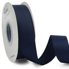 Navy Grosgrain Ribbon, 1 inches x Continuous 25 Yards,Use for Bows DIY Hair A...