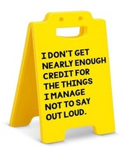 Funny Desk Little Signs - Fun Office Gifts for Coworkers Women Men, Gag Credit
