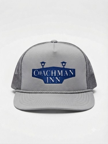 Coachman Inn Mesh Back Trucker Hat Hanes Headwear Vintage Adjustable Snapback