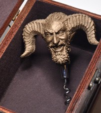 Satyr Head Corkscrew Dionysus Wine Opener Mythic Fantasy Art Barware Resin Gift