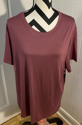Go Get It ''Level Up Active'' Tulipwood colored Short Sleeve Top, Women s Size 2X