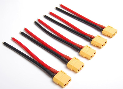 Lot(5)  Female XT60 Connector with 10CM 12Awg Wire for RC Turnigy Zippy