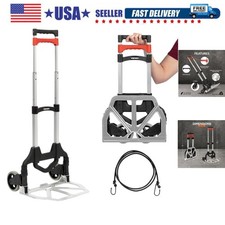 100 Ibs Capacity Folding Hand Truck Dolly – Lightweight Aluminum Frame Dolly ...