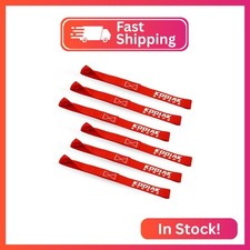Soft Loop Tie Down Straps - 1 x 12 inches- 4,500 lb Load Capacity - Red 6 Pack -
