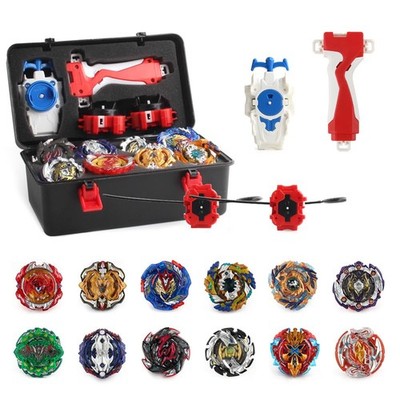 Bay Burst Turbo Set, 12 Stück Bay Kampfkreisel mit Kasten Metal Fusion und La...