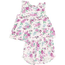 ANGEL DEAR NWT Bamboo CUTE LITTLE ROSES 2pc Set Outfit 6-12m