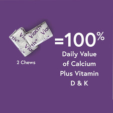 Calcium plus Vitamin D Supplement Soft Chews, Brown, Milk Chocolate, 180 Count