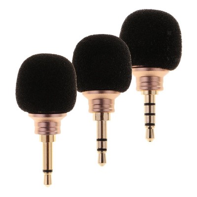 Mini Mikrofon mit 3,5mm Stecker aus aus aus  & Schwamm für PC, Laptop, Telefon,