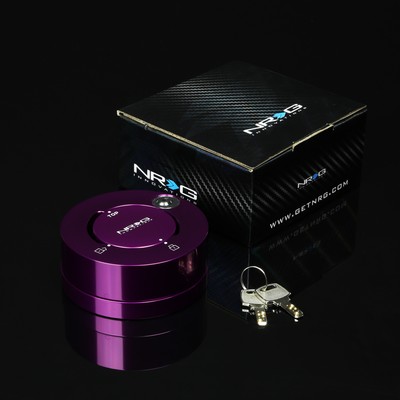 NRG STEERING WHEEL QUICK RELEASE ADAPTOR ANTI-THEFT SECURITY LOCK HUB+KEY PURPLE