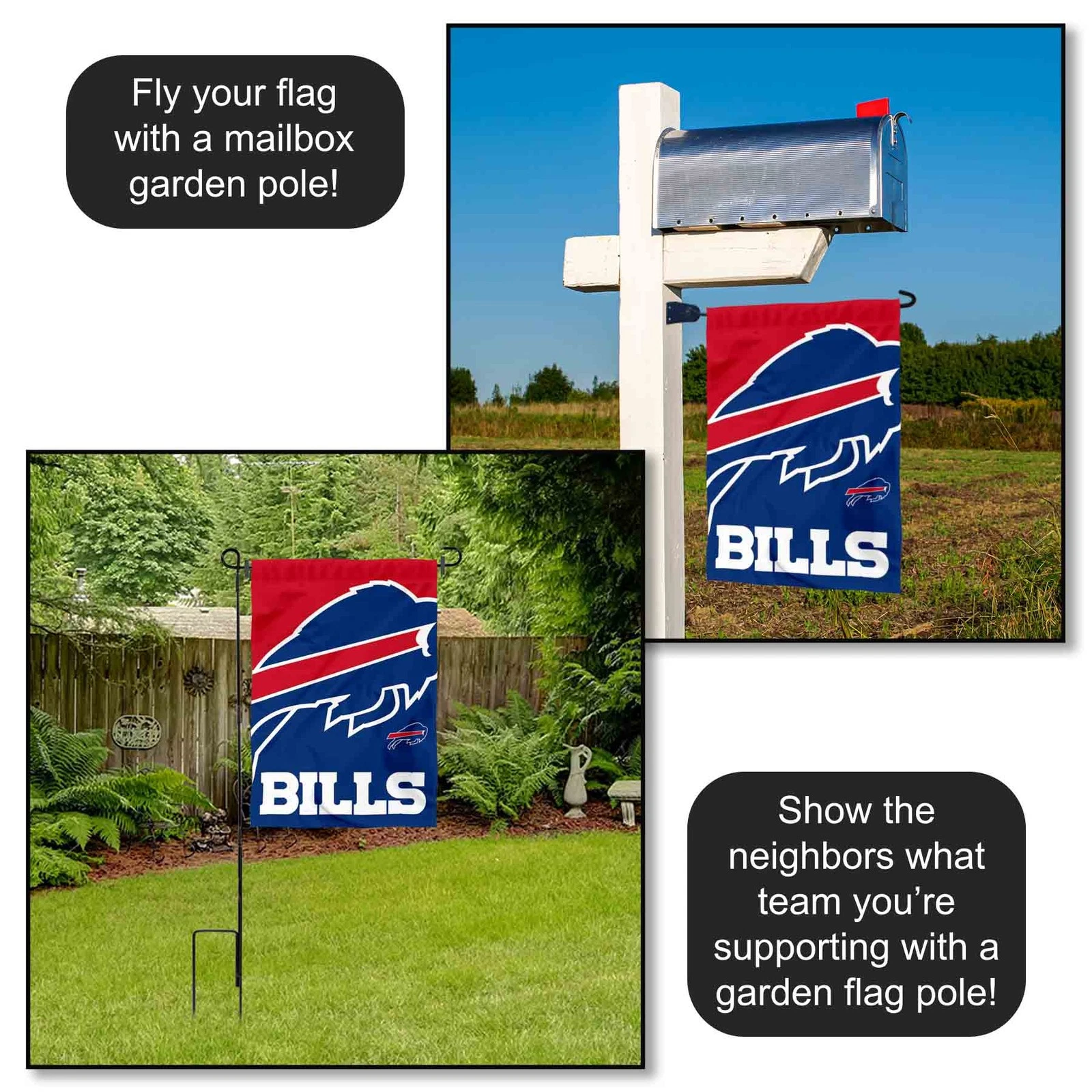 Buffalo Bills Large Logo  Garden Yard Banner Flag