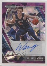 2021-22 Panini Prizm Draft Picks Purple Ice 99/99 Johnny Wang #DP-JWA Auto a8r