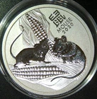 2020 ** Australia Lunar Year of the MOUSE ** 1/2 oz. ** 9999 Silver w/Capsule