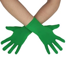 Sheface Stretchy Spandex Costume Gloves - Men's  Women's Banquet Party Green
