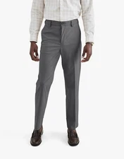 Dockers Signature Go Khaki Straight Fit Smart 360 Tech Pants Gray Size 34x32