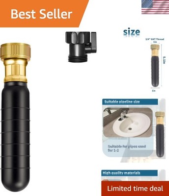 Drain Bladder Unclogger fits 1''to2'' Pipes.& 3/4'' Garden Hose Shut Off Valve,D...