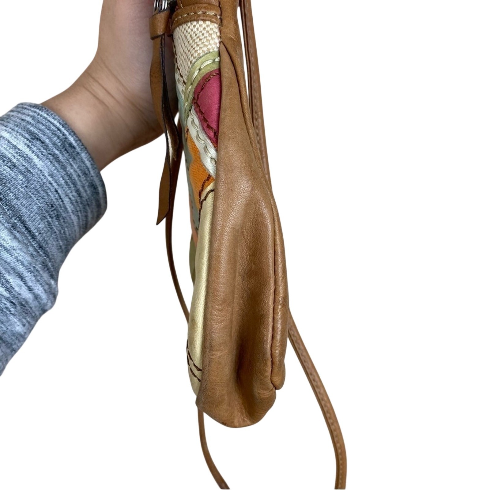 Fossil Vintage Patchwork Leather Boho Crossbody S… - image 7