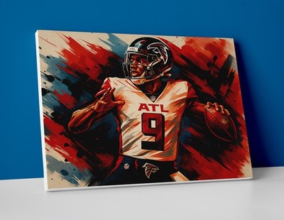 Michael Penix Jr Poster or Canvas - Michael Penix Jr Falcons Wall Art Painting